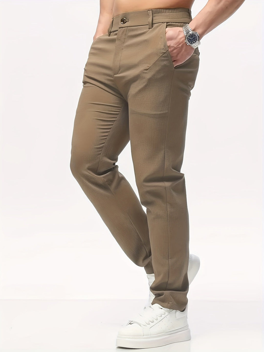 Pantalon Masculin Classique Détendu 4