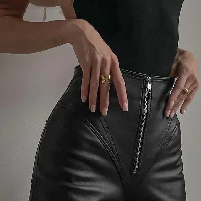 Pantalon Taille Haute Femme Chic 1