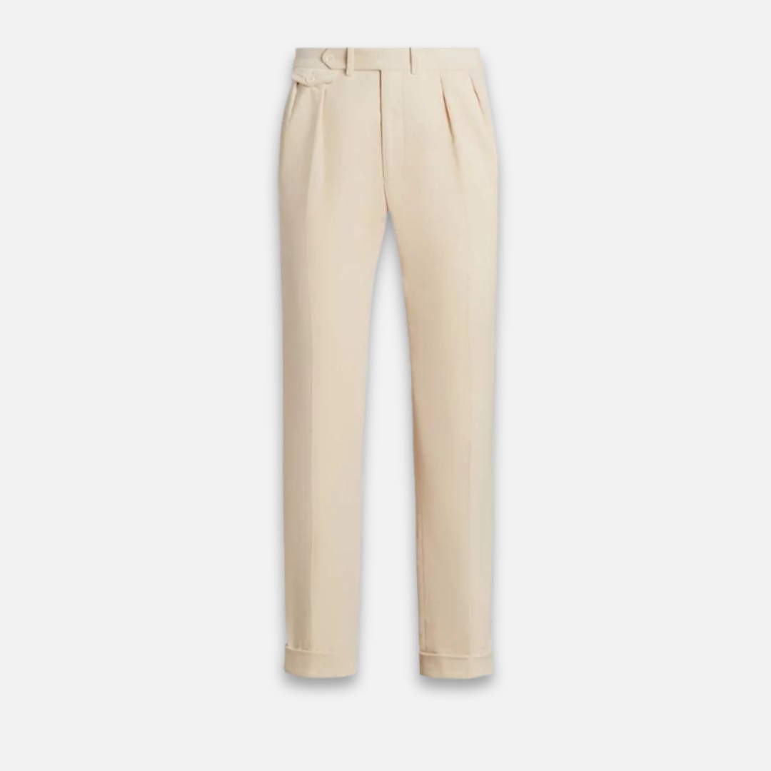Pantalon Tailleur pour Hommes Coupe Droite en Mélange de Laine 1