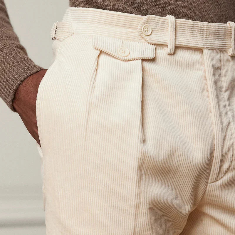 Pantalon Tailleur pour Hommes Coupe Droite en Mélange de Laine 4