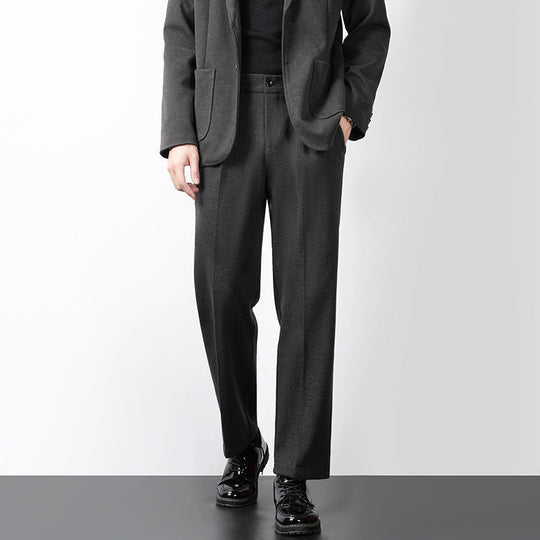 Pantalon Tailleur pour Hommes en Laine Mélangée Slim Fit 1