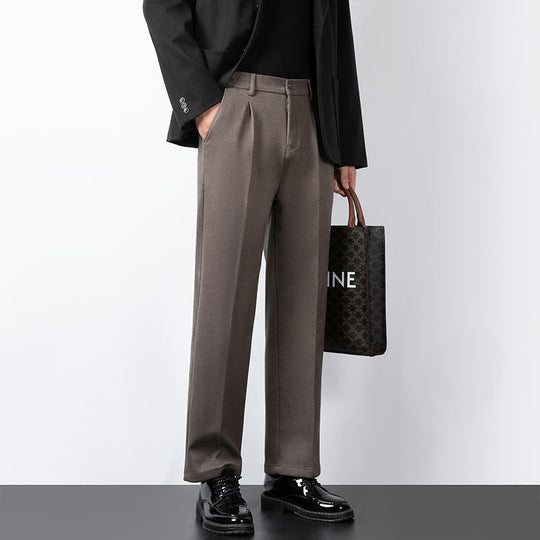 Pantalon Tailleur pour Hommes en Laine Mélangée Slim Fit 2
