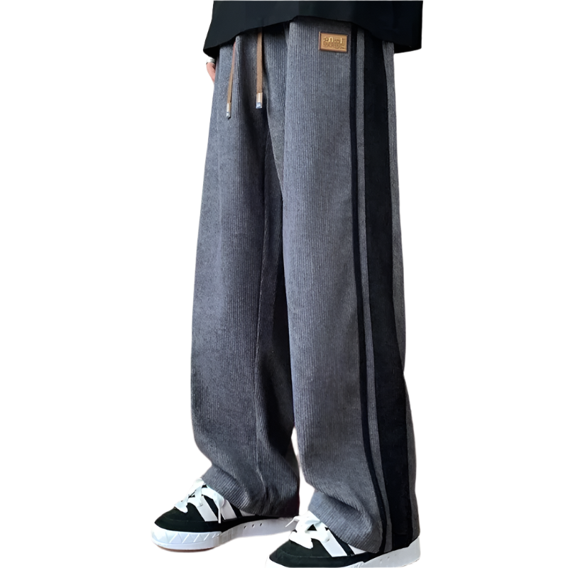Pantalon de Jogging Homme Confortable en Velours Côtelé 0