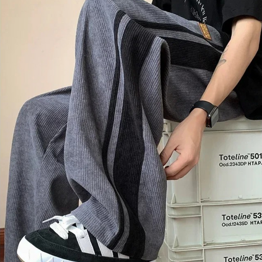 Pantalon de Jogging Homme Confortable en Velours Côtelé 1