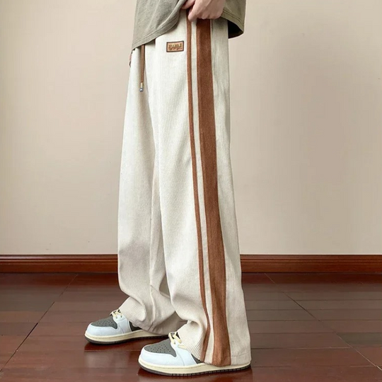 Pantalon de Jogging Homme Confortable en Velours Côtelé 3