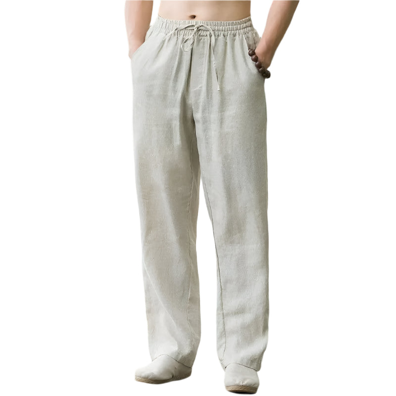 Pantalon en Lin pour Femme Style Décontracté 0