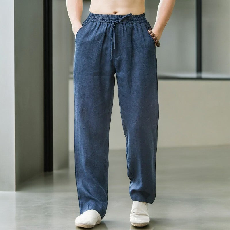 Pantalon en Lin pour Femme Style Décontracté 2