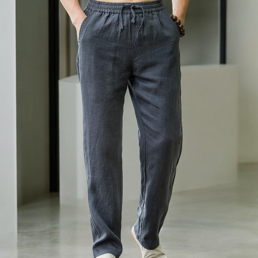Pantalon en Lin pour Femme Style Décontracté 6