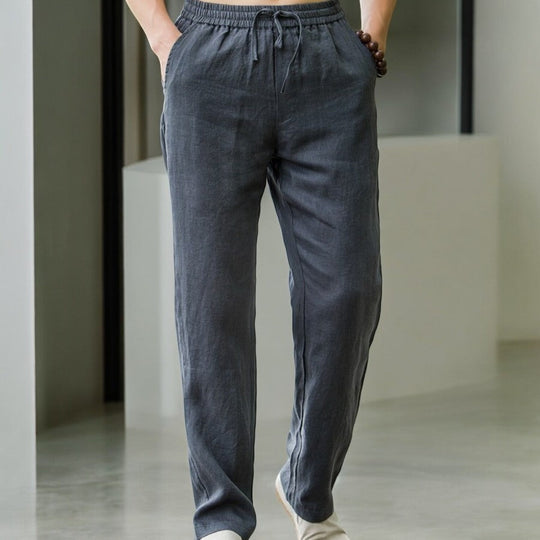 Pantalon en Lin pour Femme Style Décontracté 6
