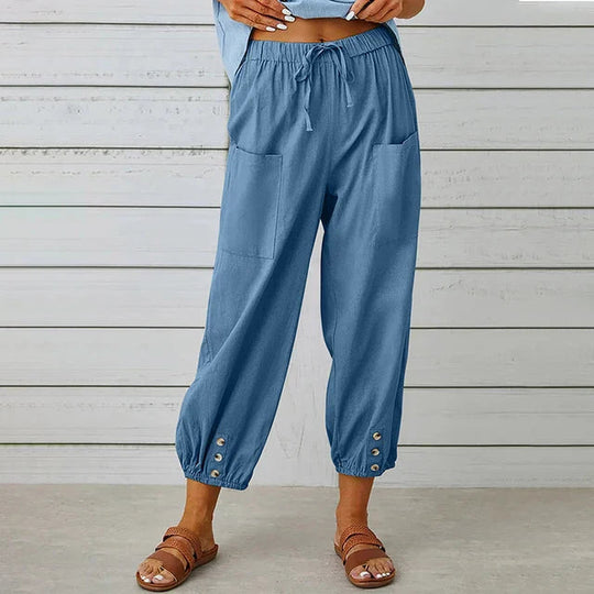 Pantalons Casual Femme Détente Tissu Respirant 1