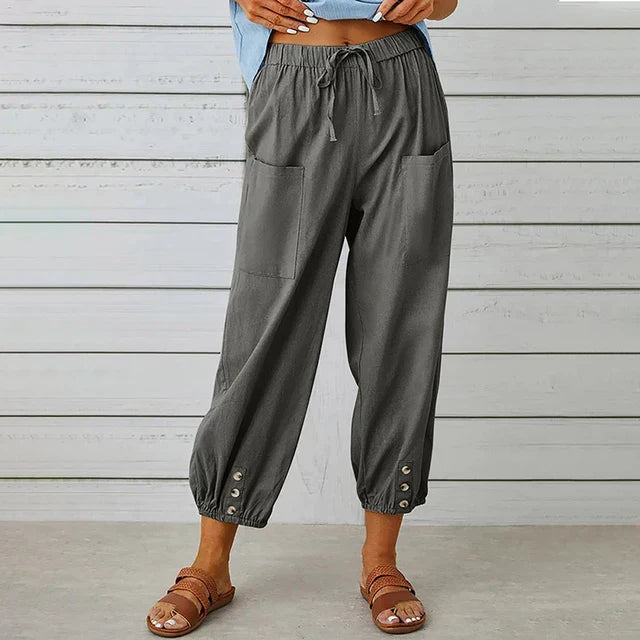 Pantalons Casual Femme Détente Tissu Respirant 2