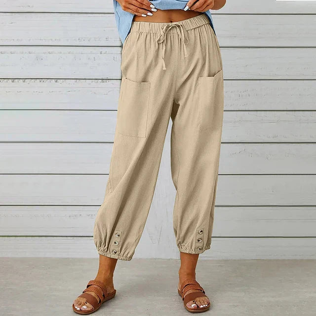 Pantalons Casual Femme Détente Tissu Respirant 4
