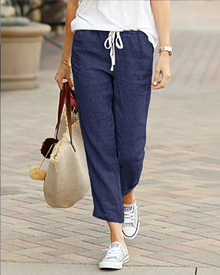 Pantalons Femmes Décontractés Taille Élastique 2