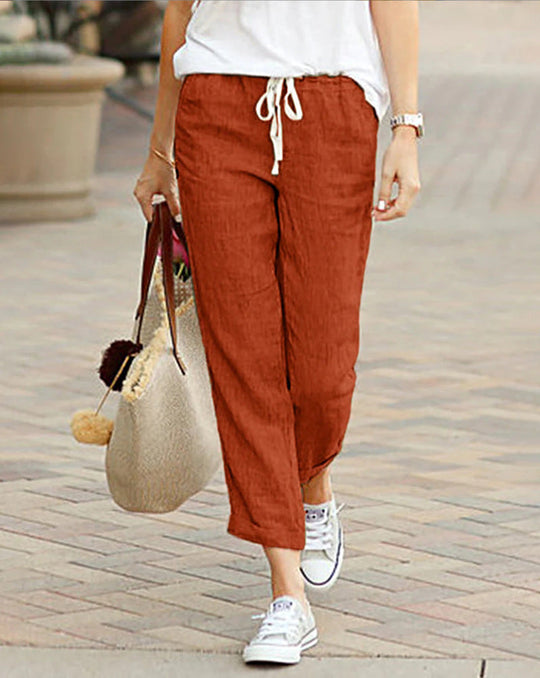 Pantalons Femmes Décontractés Taille Élastique 3