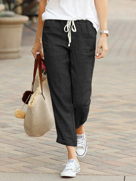 Pantalons Femmes Décontractés Taille Élastique 5