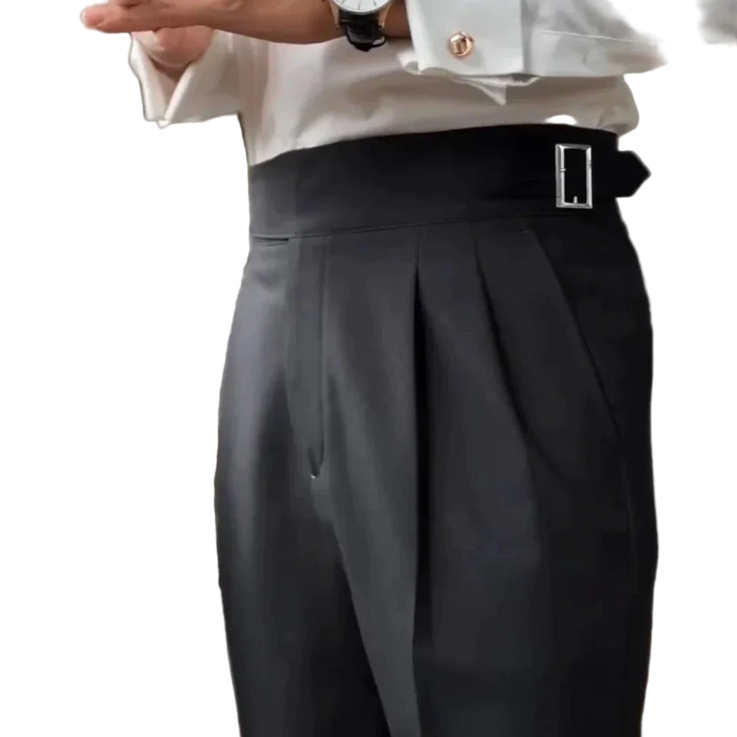 Pantalons Taille Haute pour Hommes Ajustement Tailleur 0
