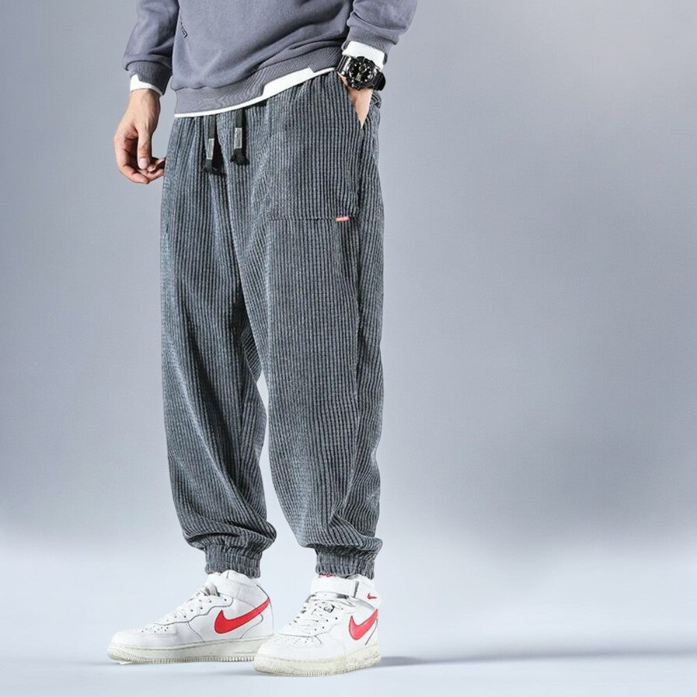 Pantalons de Jogging en Corde pour Hommes Style Décontracté 2
