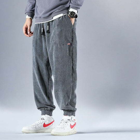 Pantalons de Jogging en Corde pour Hommes Style Décontracté 2