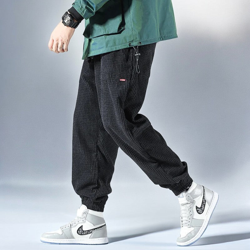 Pantalons de Jogging en Corde pour Hommes Style Décontracté 4