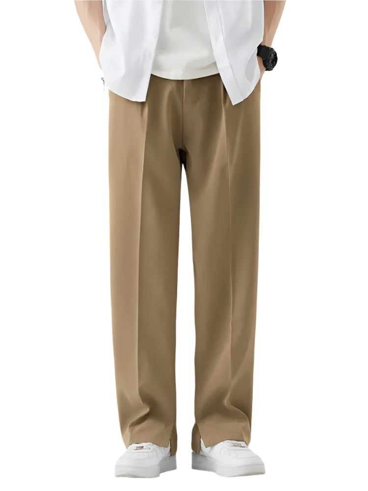 Pantalons pour Hommes Droit en Tissu Doux et Respirant 0