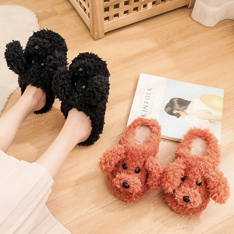 Pantoufles d'hiver pour femmes en peluche 2