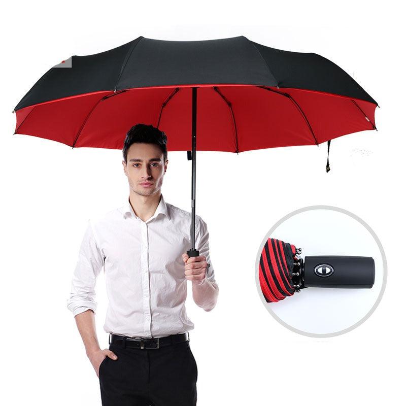 Parapluie Homme Pliant Solide Automatique Résistant aux Tempêtes 0