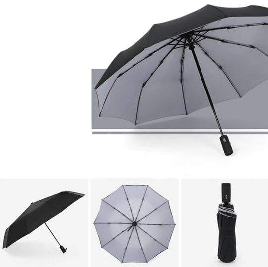 Parapluie Homme Pliant Solide Automatique Résistant aux Tempêtes 12