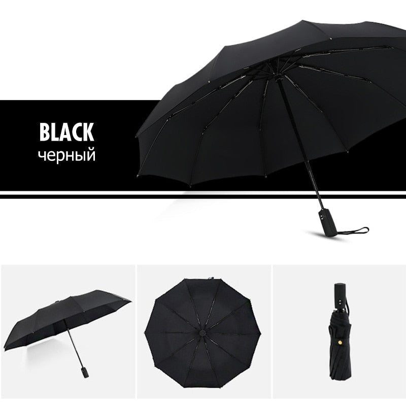 Parapluie Homme Pliant Solide Automatique Résistant aux Tempêtes 5