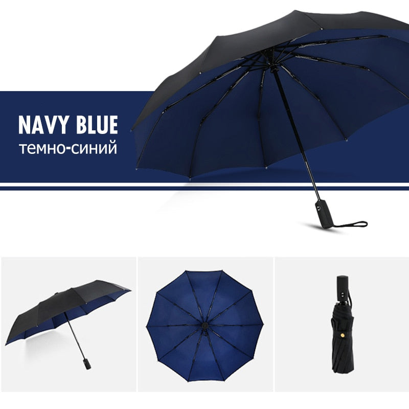 Parapluie Homme Pliant Solide Automatique Résistant aux Tempêtes 6