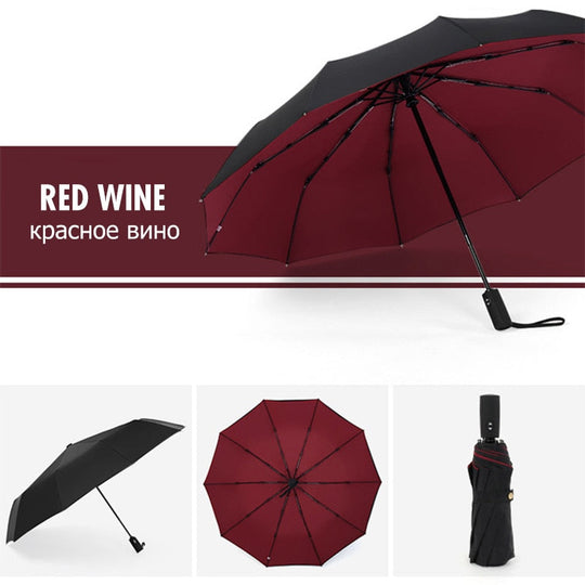 Parapluie Homme Pliant Solide Automatique Résistant aux Tempêtes 7