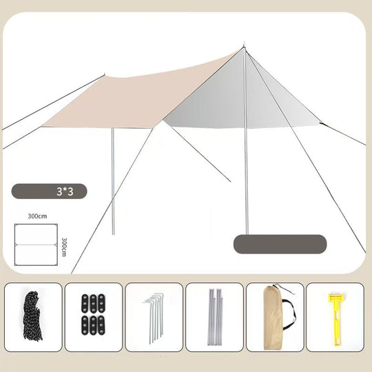 Parasol Terrasse Grand Format Portable Pour Activités Extérieures 4