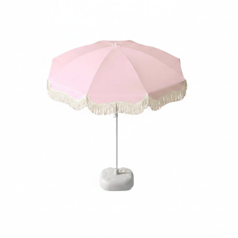 Parasol de jardin avec ourlet frangé pour extérieur 2