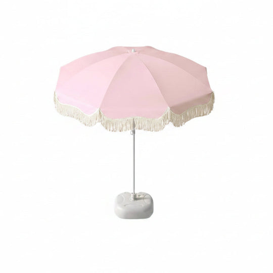 Parasol de jardin avec ourlet frangé pour extérieur 2