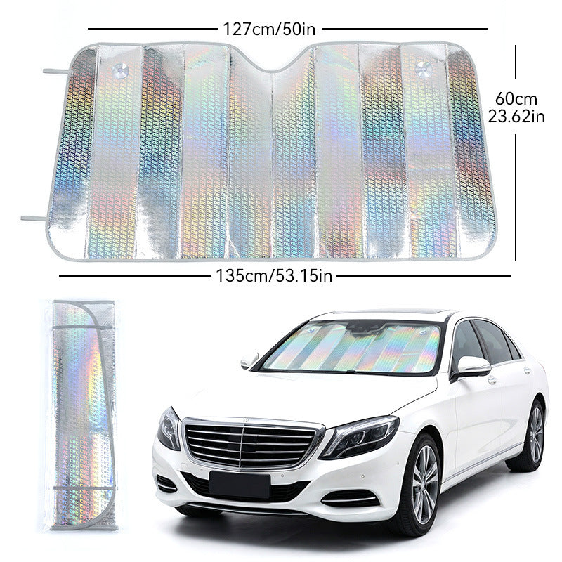 Pare-soleil de voiture pliable holographique unisexe pour pare-brise 0