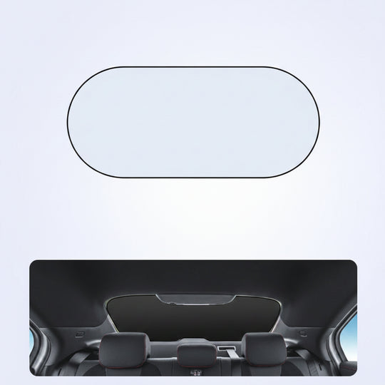 Pare-soleil pliable pour lunette arrière unisexe forme ovale 0