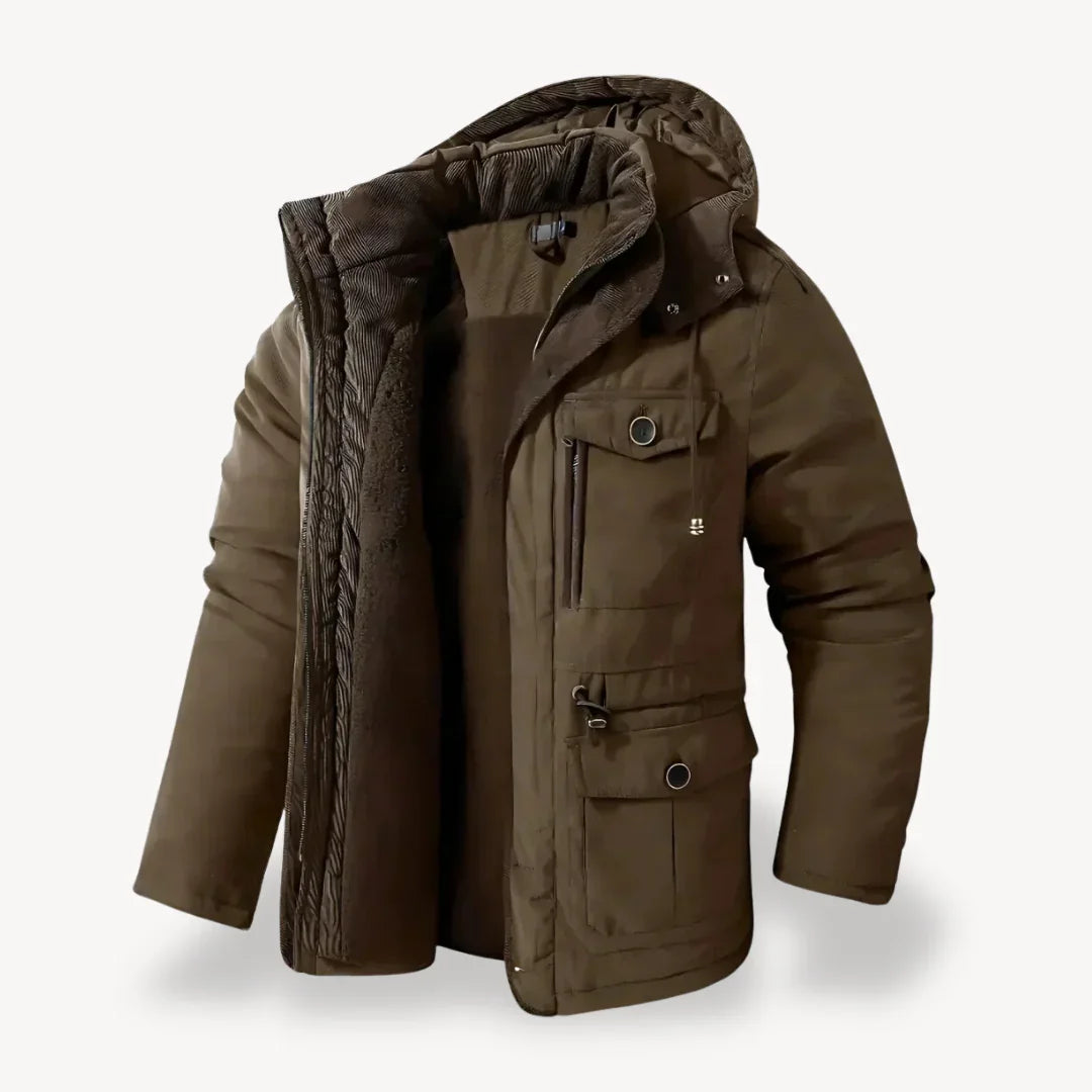 Parka d'Hiver Imperméable pour Hommes avec Doublure en Polaire 2