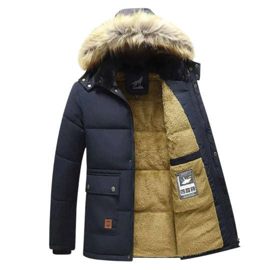 Parka d'Hiver pour Hommes avec Capuche Amovible 1