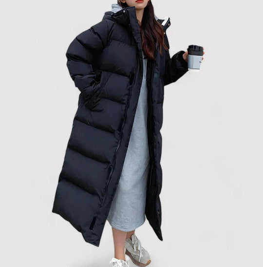 Parka longue matelassée pour femme, style imperméable 2