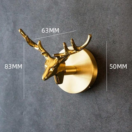 Patère Murale Animale Dorée pour Manteaux et Accessoires 8