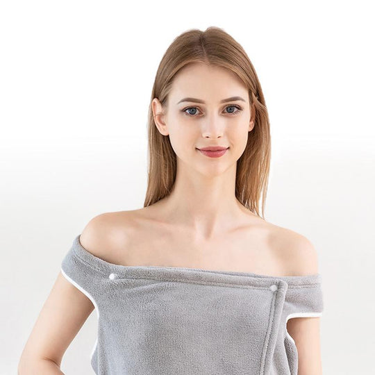 Peignoir Femme Col en V Léger avec Poches - Peignoir de Bain et Robe de Chambre Multi-Usages 4