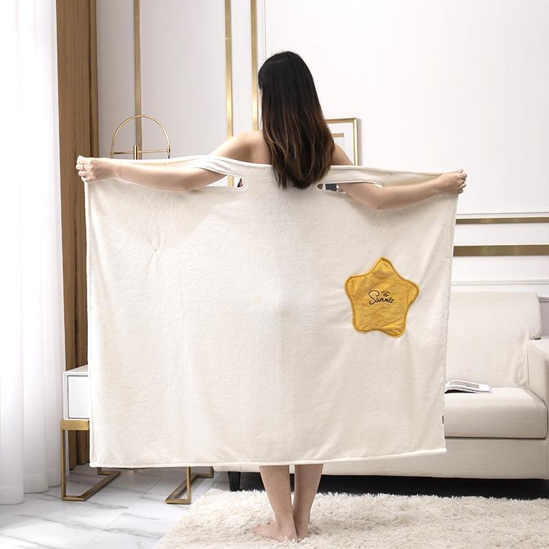 Peignoir Femme Col en V Léger avec Poches - Peignoir de Bain et Robe de Chambre Multi-Usages 5
