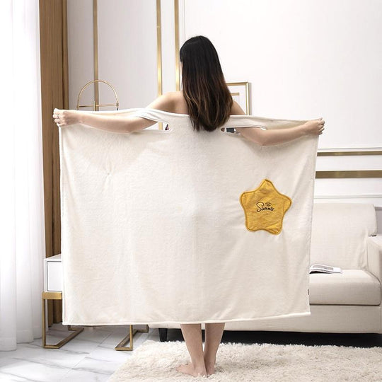 Peignoir Femme Col en V Léger avec Poches - Peignoir de Bain et Robe de Chambre Multi-Usages 5