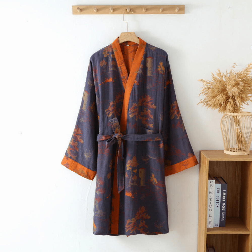 Peignoir Femme Kimono Rétro Unisexe Confortable 0