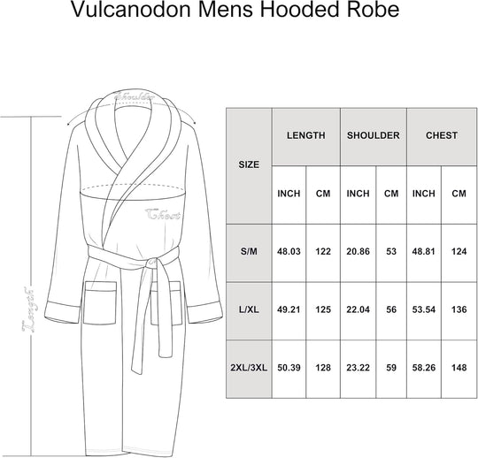 Peignoir Homme Long Confort Avec Poches Ajustable 6