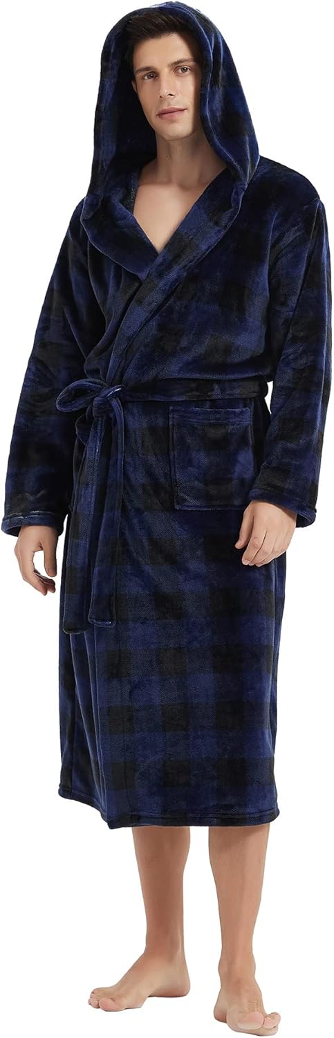 Peignoir Homme Long Confort Avec Poches Ajustable 9