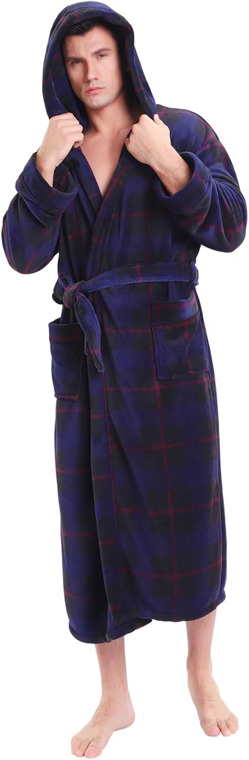 Peignoir Pour Homme à Capuche Confortable avec Poches Profondes 10