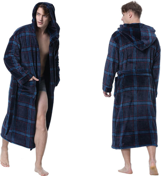 Peignoir Pour Homme à Capuche Confortable avec Poches Profondes 13