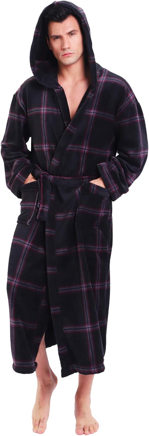 Peignoir Pour Homme à Capuche Confortable avec Poches Profondes 15