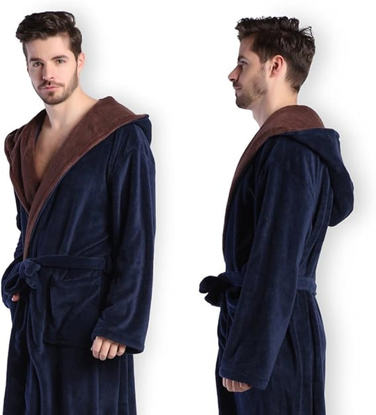Peignoir Pour Homme à Capuche Confortable avec Poches Profondes 16