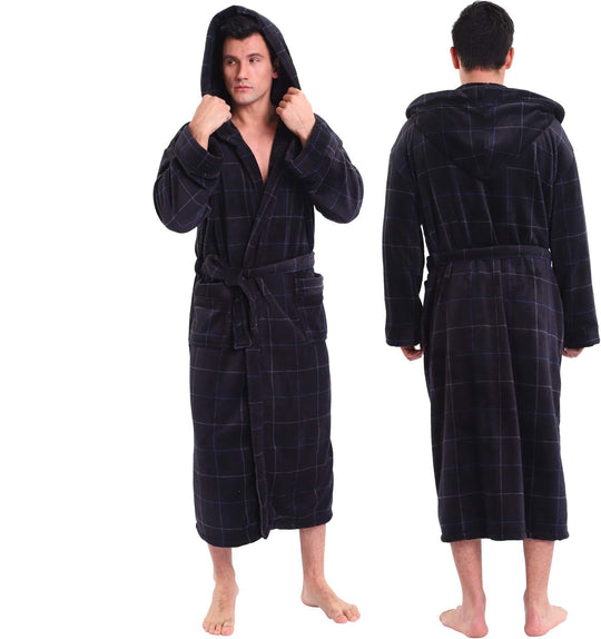 Peignoir Pour Homme à Capuche Confortable avec Poches Profondes 2